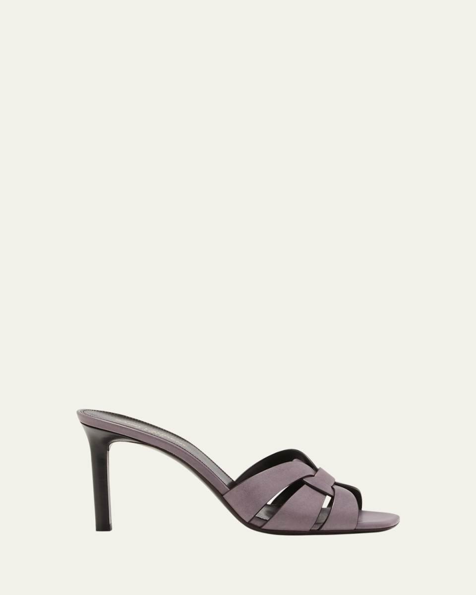 Tribute Woven Calfskin Stiletto Sandals